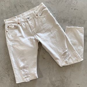 Levi’s 501 ct Destroyed Boyfriend Jeans